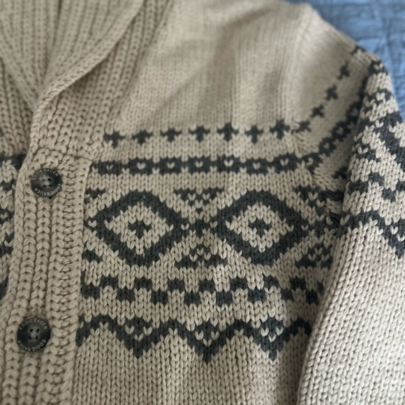 Eddie Bauer Men’s Wool Fair Isle Cardigan Sweater Size Small - Picture 2 of 8